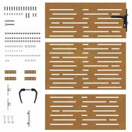 Градинска порта 85x125 см, кортенова стомана, квадратен дизайн