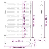 Градинска порта 85x150 см, кортенова стомана, квадратен дизайн