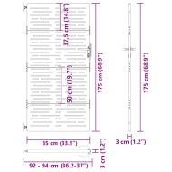 Градинска порта 85x175 см, кортенова стомана, квадратен дизайн