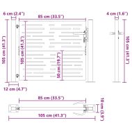 Градинска порта 100x100 см, кортенова стомана, квадратен дизайн