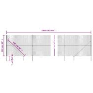 Плетена оградна мрежа с шипове, антрацит, 1,6x25 м