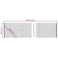 Плетена оградна мрежа с фланец, антрацит, 1,8x10 м