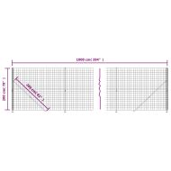 Плетена оградна мрежа с фланец, антрацит, 2x10 м