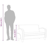 Двуместен диван, изкуствена кожа, черен