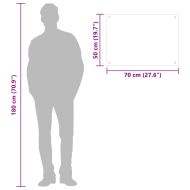 Кухненски гръб, бял, 70x50 см, закалено стъкло