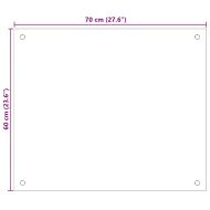 Кухненски гръб, бял, 70x60 см, закалено стъкло