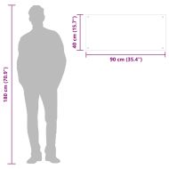 Кухненски гръб, бял, 90x40 см, закалено стъкло