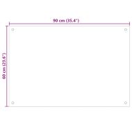 Кухненски гръб, бял, 90x60 см, закалено стъкло