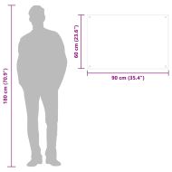 Кухненски гръб, бял, 90x60 см, закалено стъкло