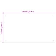 Кухненски гръб, прозрачен, 90x50 см, закалено стъкло