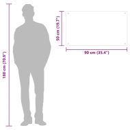 Кухненски гръб, прозрачен, 90x50 см, закалено стъкло