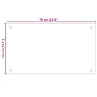 Кухненски гръб, черен, 70х40 см, закалено стъкло