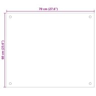 Кухненски гръб, черен, 70x60 см, закалено стъкло