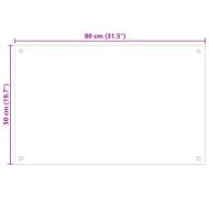 Кухненски гръб, черен, 80x50 см, закалено стъкло