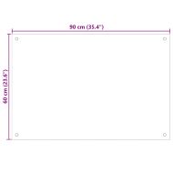 Кухненски гръб, черен, 90x60 см, закалено стъкло