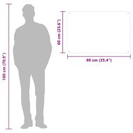 Кухненски гръб, черен, 90x60 см, закалено стъкло