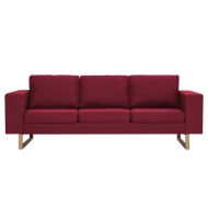 Комплект дивани, 2 части, текстил, виненочервен