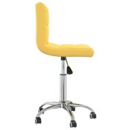 Въртящ се трапезен стол, горчица, кадифе