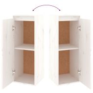 ТВ шкафове, 5 бр, бели, бор масив