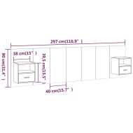 Горна табла за легло с шкафчета, бяла, инженерно дърво