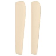 Горна табла за легло с уши, кремава, 163x23x118/128 см, плат