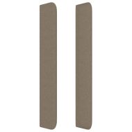 Горна табла за легло с уши, таупе, 83x16x118/128 см, плат