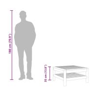 Маса за кафе, 65x65x35 см, акациево дърво масив