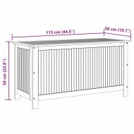 Градинска кутия за съхранение 113x50x58 см акациево дърво масив