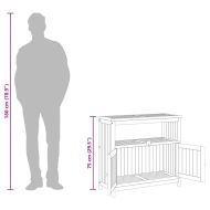 Градинска конзолна маса, 80x35x75 см, акация масив