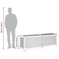 Градинска кутия за съхранение колела 150x50x58 см акация масив