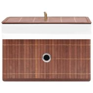 Бамбукови кутии за съхранение 4 бр кафяви