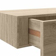 Стенни рафтове с чекмеджета, 2 бр, дъб, 60x23,5x10 см, МДФ