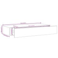 Стенни рафтове с чекмеджета, 2 бр, дъб, 60x23,5x10 см, МДФ