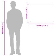 Кухненски гърбове, 2 бр, прозрачен, 80x60 см, закалено стъкло