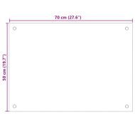 Кухненски гърбове, 2 бр, черен, 70x50 см, закалено стъкло