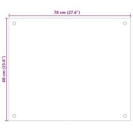 Кухненски гърбове, 2 бр, черен, 70x60 см, закалено стъкло