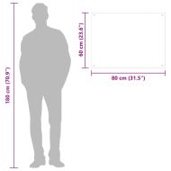 Кухненски гърбове, 2 бр, черен, 80x60 см, закалено стъкло