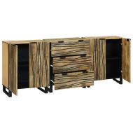 Комплект мебели за баня с чекмедже 3 pcs Кафяво Инженерно дърво