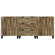 Комплект мебели за баня с чекмедже 3 pcs Кафяво Инженерно дърво