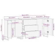 Комплект мебели за баня с чекмедже 3 pcs Кафяво Инженерно дърво