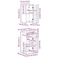 Комплект мебели за баня с рафт VIGO 2 pcs Кафяво и медно кафяво