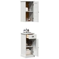 Шкаф за баня VIGO 2 pcs Бяло и антикварно бяло 37 x 34 x 80 см
