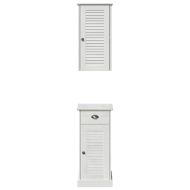 Шкаф за баня VIGO 2 pcs Бяло и антикварно бяло 37 x 34 x 80 см
