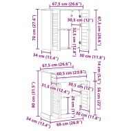 Комплект мебели за баня VIGO 2 pcs Бяло и антикварно бяло