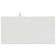 Комплект мебели за баня 4 pcs Антично бяло Солидно борово дърво