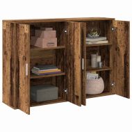 Служебен шкаф 2 pcs Старо дърво 60 x 31 x 84 см Инженерно дърво