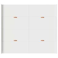 Легло с място за съхранение Бяло 180 x 200 cm Инженерно дърво