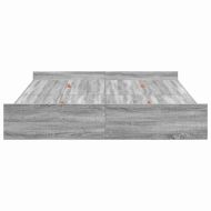 Легло с място за съхранение с таблото Сив Сонома 160 x 200 cm
