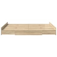 Легло с място за съхранение с таблото Сонома дъб 140 x 200 cm