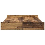 Легло с място за съхранение с таблото Старо дърво 140 x 200 cm